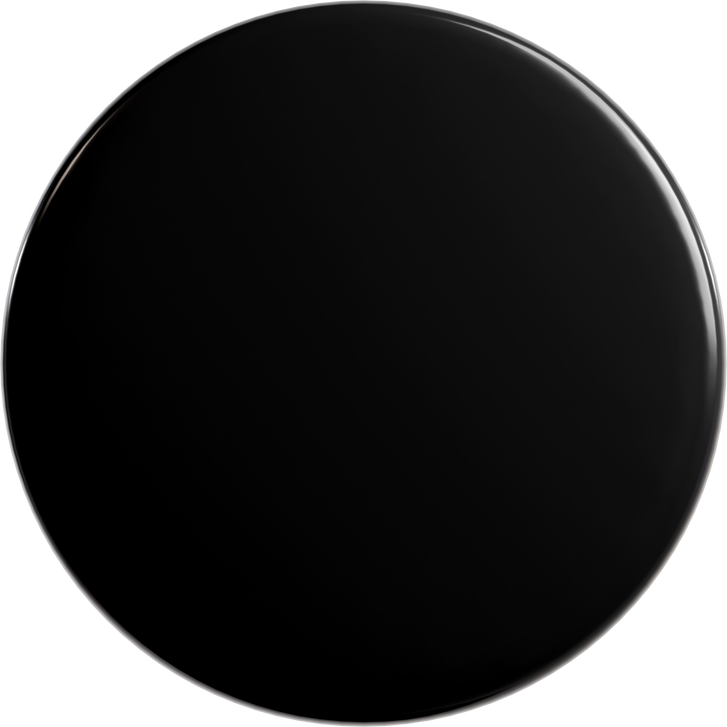 Black Round Sticker